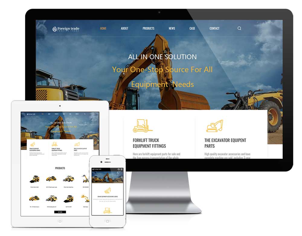 易优CMS模板 响应式外贸企业网站模板 EYOUCMS源码自适应手机